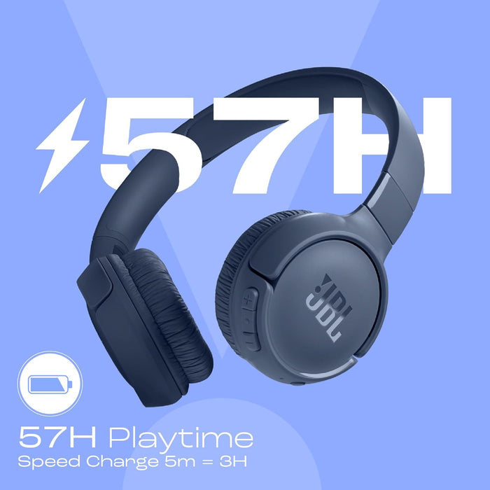 JBL Tune 520BT Wireless On Ear Headphones with Mic, Pure Bass Sound, Upto 57 Hrs Playtime - Unboxify