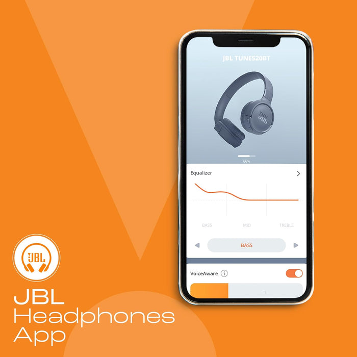 JBL Tune 520BT Wireless On Ear Headphones with Mic, Pure Bass Sound, Upto 57 Hrs Playtime - Unboxify
