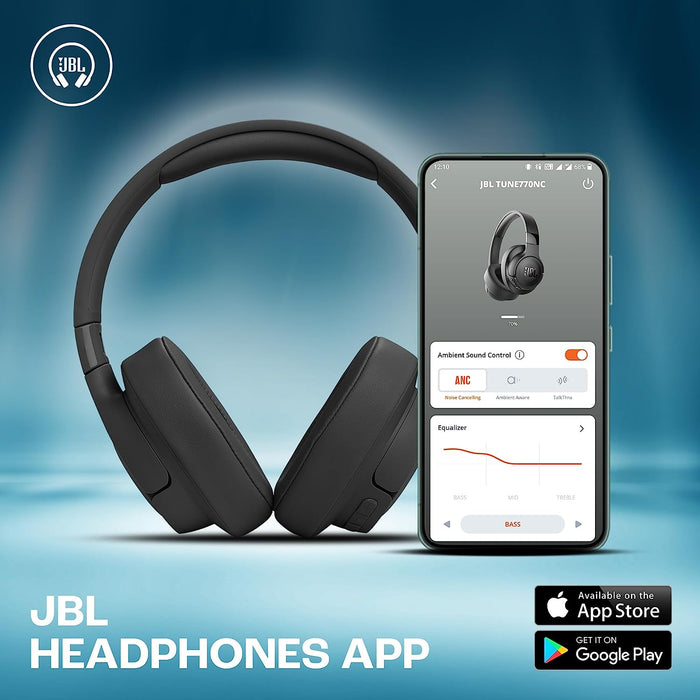 JBL Tune 770NC Wireless Over Ear ANC Headphones with Mic - Unboxify