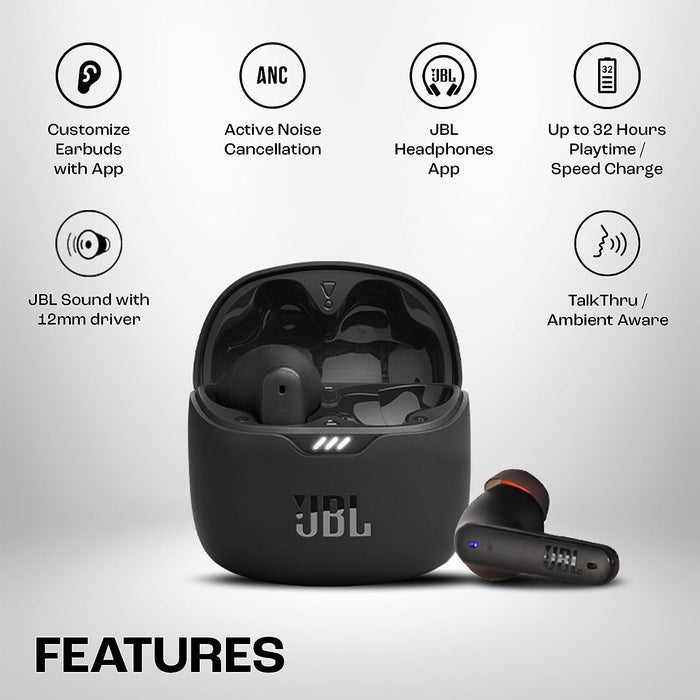 JBL Tune Wireless ANC Earbuds (TWS) with Mic - Unboxify