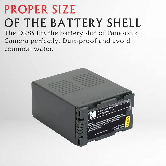 Kodak D28 B28 7.2V 5200mAh 37.5Wh Digital Camera Battery