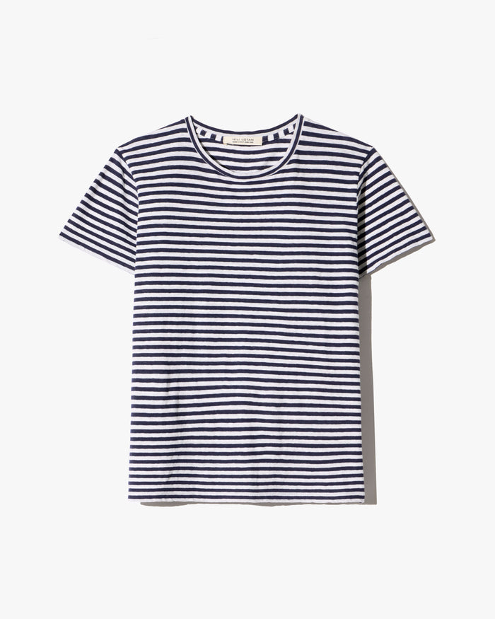 WHITE/DARK NAVY STRIPE