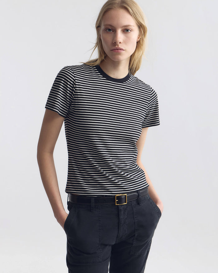 BLACK/IVORY STRIPE