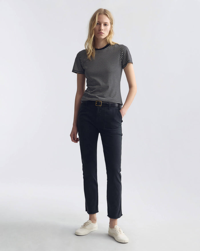 BLACK/IVORY STRIPE