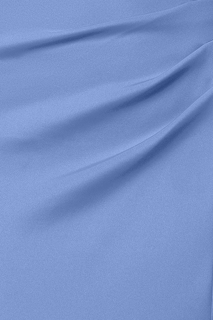 Slate “Lenore” Techno Scuba Asymmetrical Neckline Dress, techno scuba fabric detail