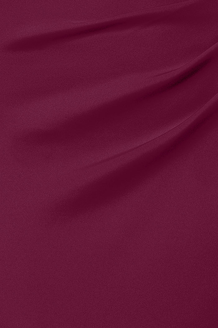 Raisin “Lenore” Techno Scuba Asymmetrical Neckline Dress, techno scuba fabric detail