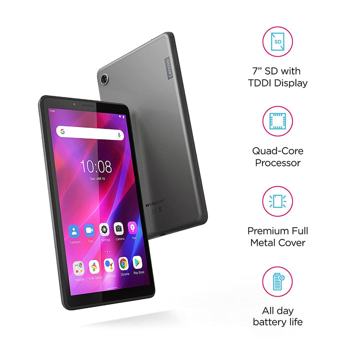Lenovo Tab M7 | 1 GB RAM 16 GB ROM | 7 inches with Wi-Fi+4G Tablet (Iron Grey) - Unboxify