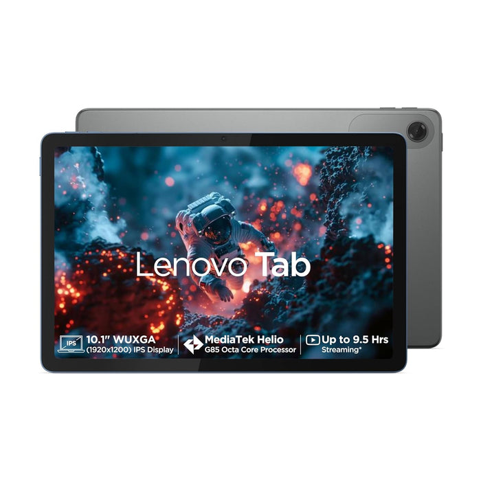 Lenovo Tab| 10.1" Display| 4G (LTE) + Wi-Fi (Calling)| 4 GB RAM + 64 GB ROM (Expandable up to 1 TB)| Metal Body| Dual Speakers with Dolby Atmos| Android 14 - Unboxify