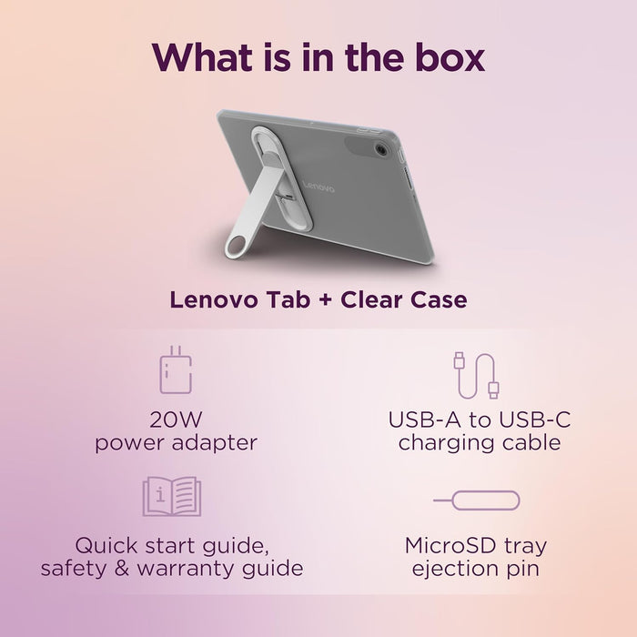 Lenovo Tab| 10.1" Display| 4G (LTE) + Wi-Fi (Calling)| 4 GB RAM + 64 GB ROM (Expandable up to 1 TB)| Metal Body| Dual Speakers with Dolby Atmos| Android 14 - Unboxify