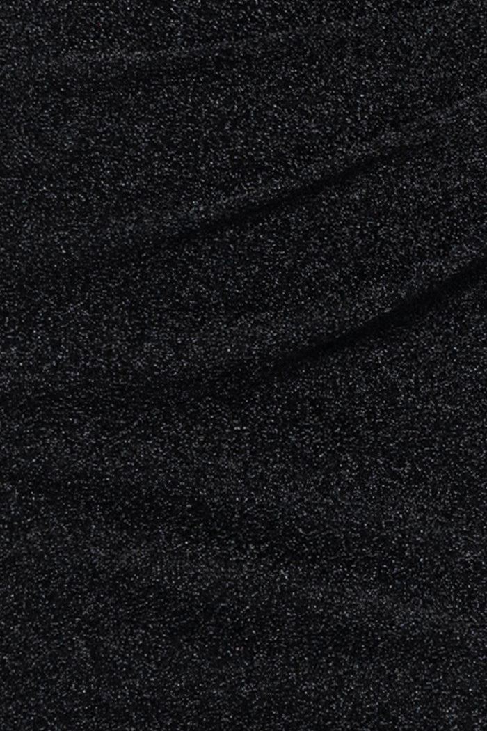 "Leon" Metallic Knit Cap Sleeve Asymmetrical Dress