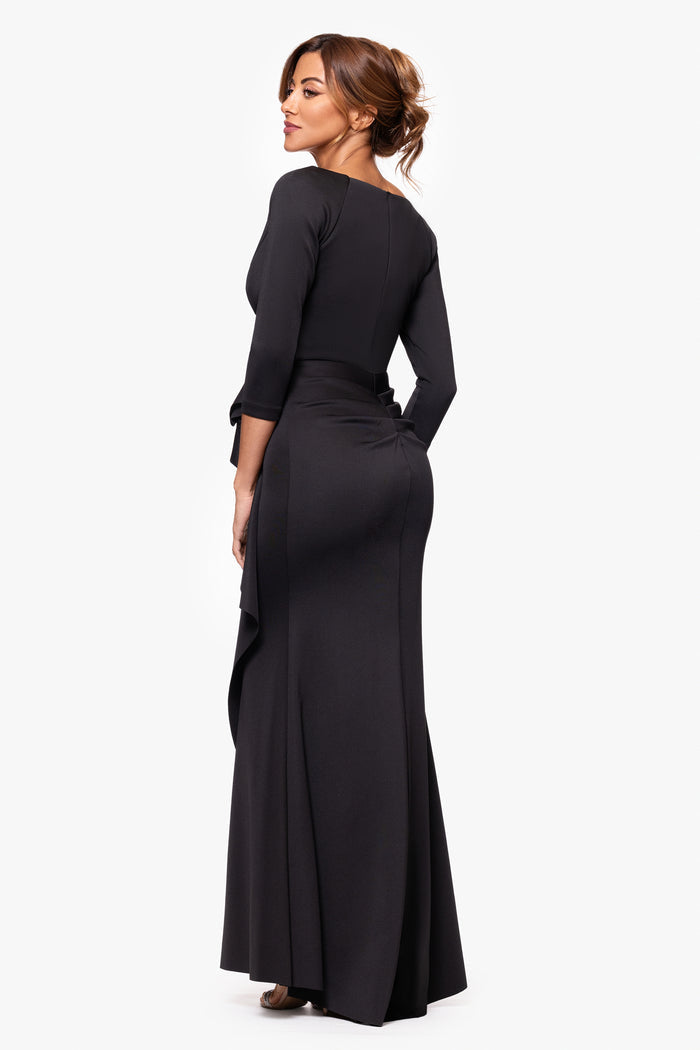 "Lexi" Techno Scuba Long Sleeve Dress