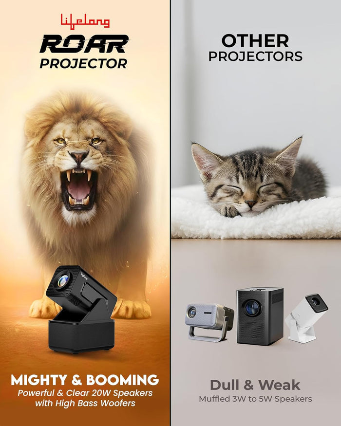 Lifelong Electronics ROAR Projector (All Mics and Remote Missing)