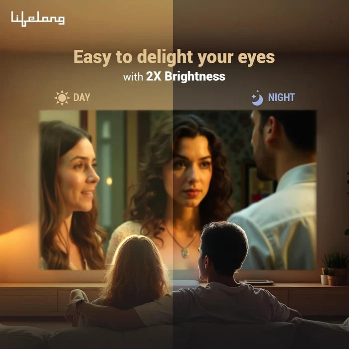 Lifelong TruePixel Pro Smart LED Projector with Built-In Live TV