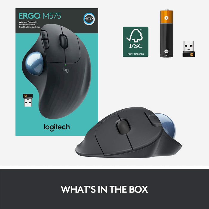 Logitech Ergo M575 Wireless Trackball Mouse - Unboxify