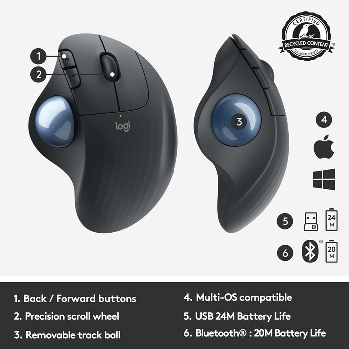 Logitech Ergo M575 Wireless Trackball Mouse - Unboxify