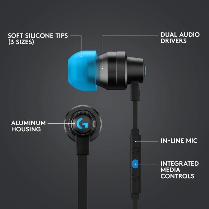 Logitech G333 Wired in Ear Earphones with Mic