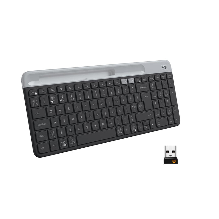 Logitech K580 Slim Multi-Device Wireless Keyboard Bluetooth/Receiver - Unboxify