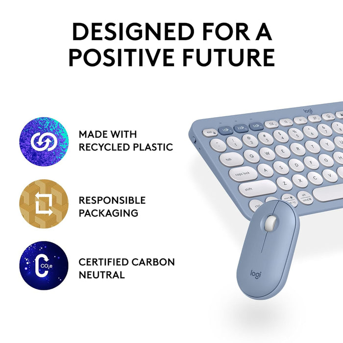 Logitech Pebble 2 Combo - Wireless Keyboard and Mouse - Unboxify
