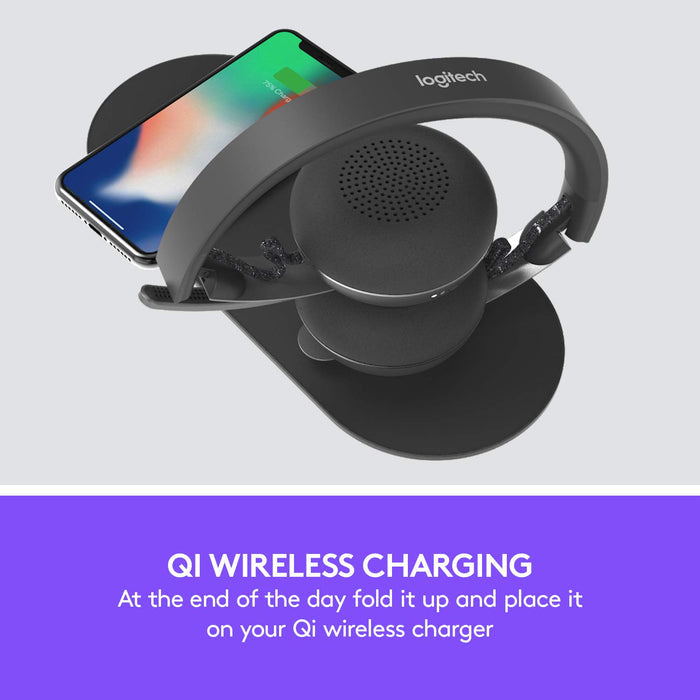 Logitech Zone Wireless Certified for Microsoft Teams Bluetooth Headset, Graphite