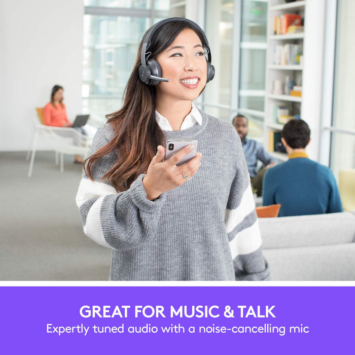 Logitech Zone Wireless Certified for Microsoft Teams Bluetooth Headset, Graphite