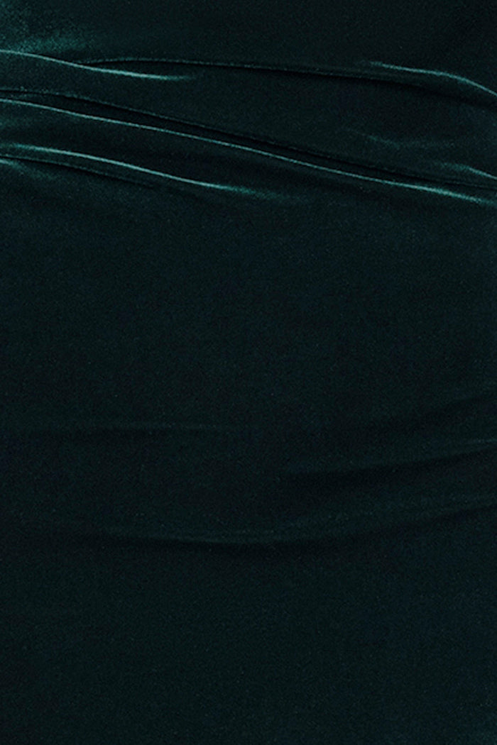 "Lori" Velvet Off The Shoulder Ruched Dress