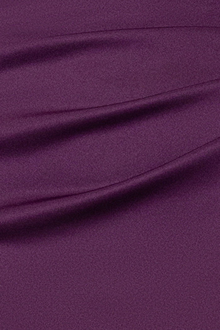"Lyla" Techno Scuba Asymmetrical Neckline Dress