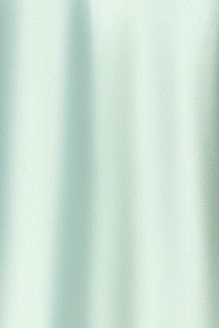 Sage “Mackenzie” Satin Back Sash Dress, satin fabric detail