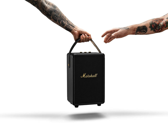 Marshall Tufton 80 Watt Wireless Bluetooth Portable Speaker (Black & Brass) - Unboxify
