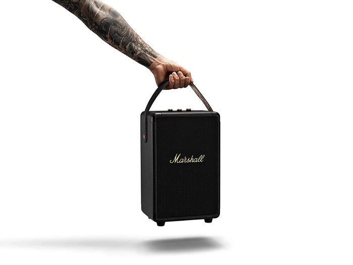 Marshall Tufton 80 Watt Wireless Bluetooth Portable Speaker (Black & Brass) - Unboxify