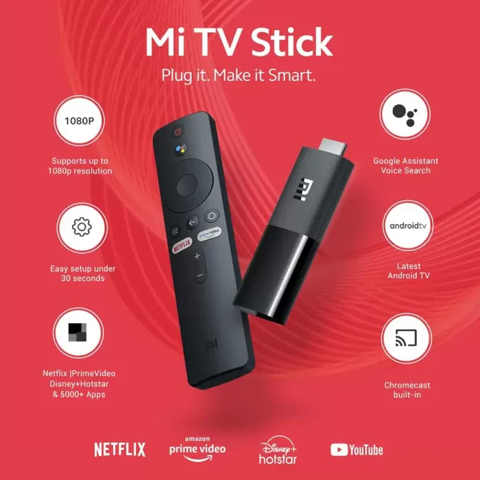 Mi TV Stick with Built in Chromecast  (Black) - Unboxify