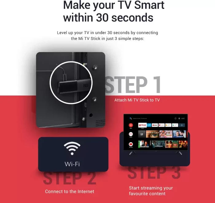 Mi TV Stick with Built in Chromecast  (Black) - Unboxify