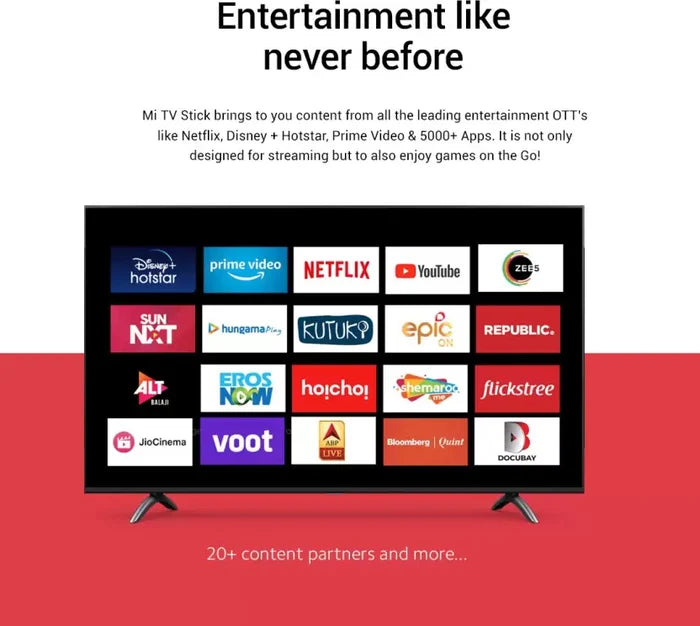 Mi TV Stick with Built in Chromecast  (Black) - Unboxify