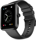 Mivi Model E with 1.69" Display, 7-Day Battery Life , Spo2, Heart Rate Monitor. Smartwatch (Black Strap, Regular)