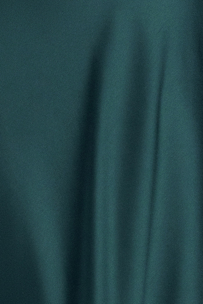 Hunter “Monica” Satin & Hammered Chiffon Scarf Dress, satin fabric detail