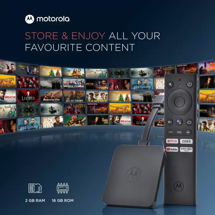 MOTOROLA DVM4KA01 Media Streaming Device (Black) - Unboxify