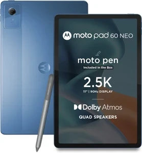 MOTOROLA pad 60 neo 8 GB RAM 128 GB ROM 11 inch with Wi-Fi Only Tablet (Malibu Blue) - Unboxify