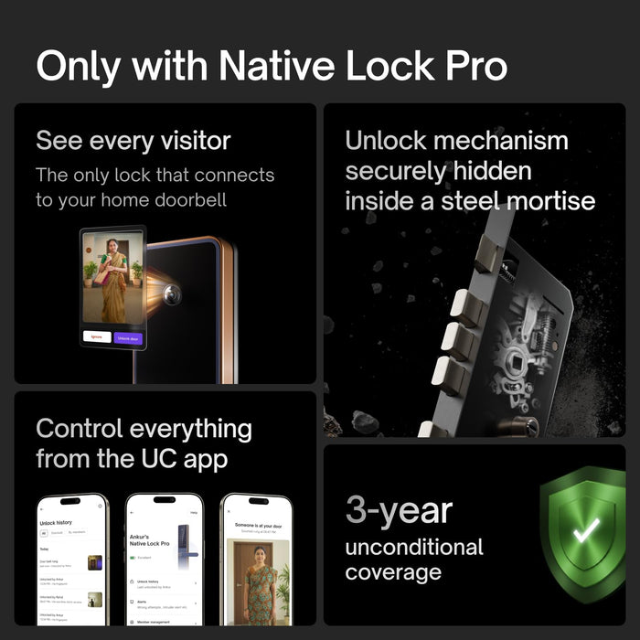 Native Lock Pro by Urban Company (Cosmic Blue) (Used Product & RFID Card Missing)