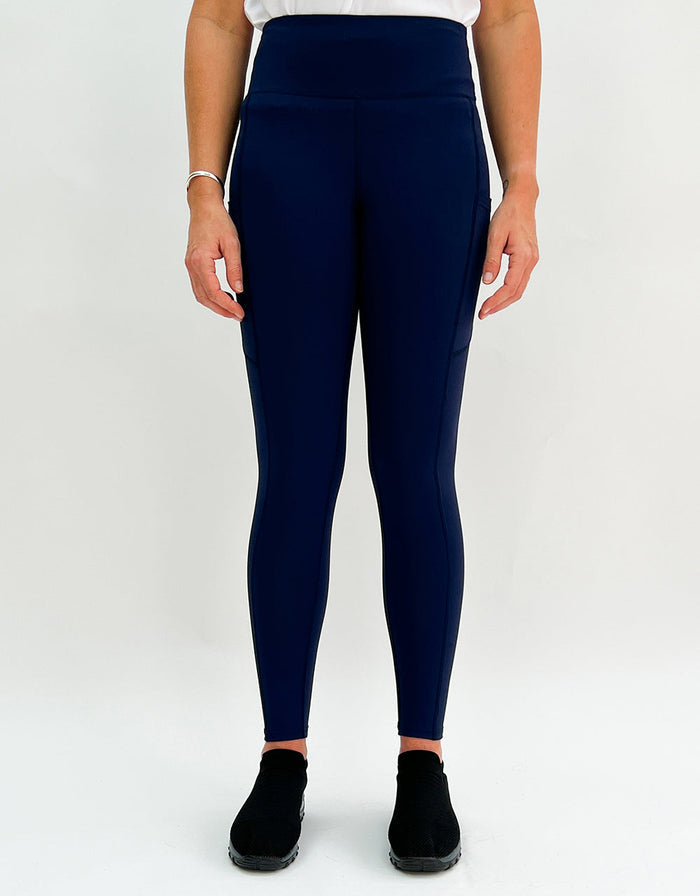 Navy Magic Activewear leggings with pockets for workout and casual wear