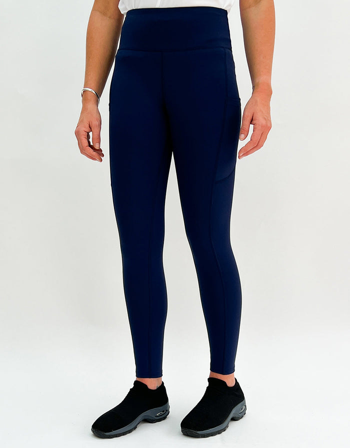 Navy Magic Activewear leggings with pockets for workout and casual wear