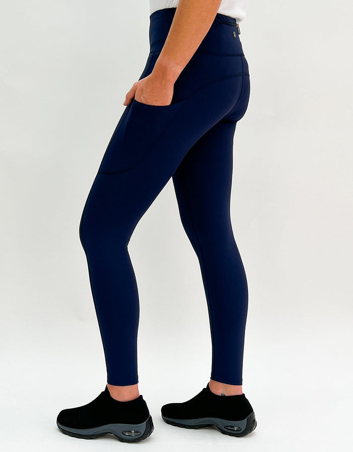 Navy Magic Activewear leggings with pockets, comfortable and stylish workout wear