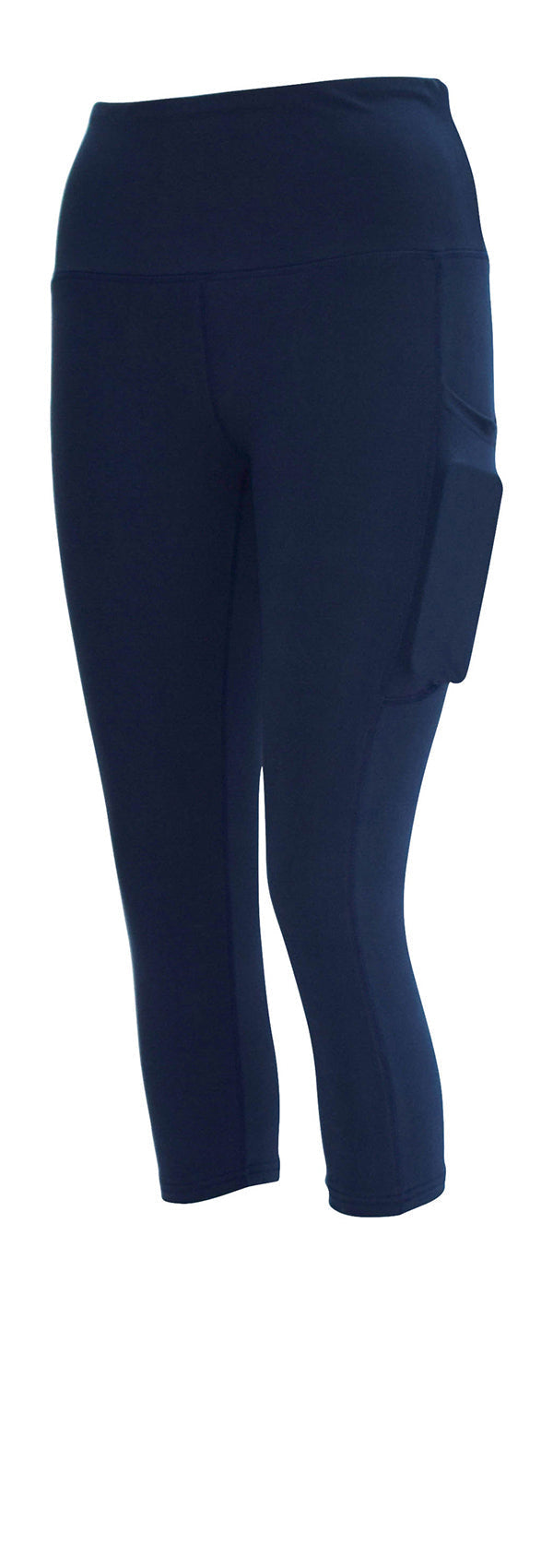 Navy Magic + Pockets leggings with soft stretch fabric and deep side pockets for keys and phone