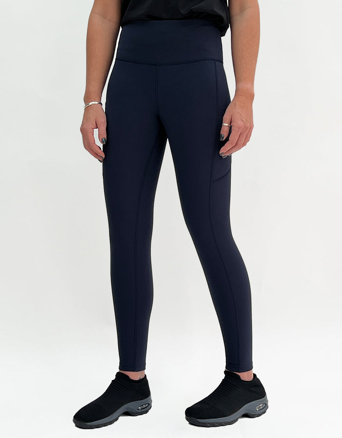 Navy Magic Winter-Lined Thermal Leggings