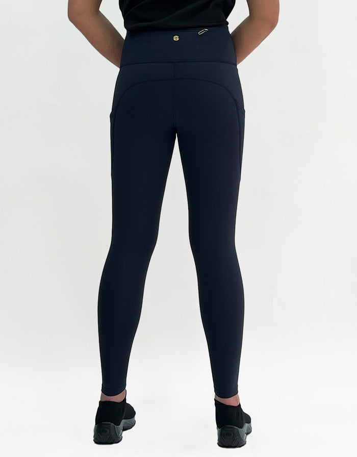 Navy Magic Winter-Lined Thermal Leggings