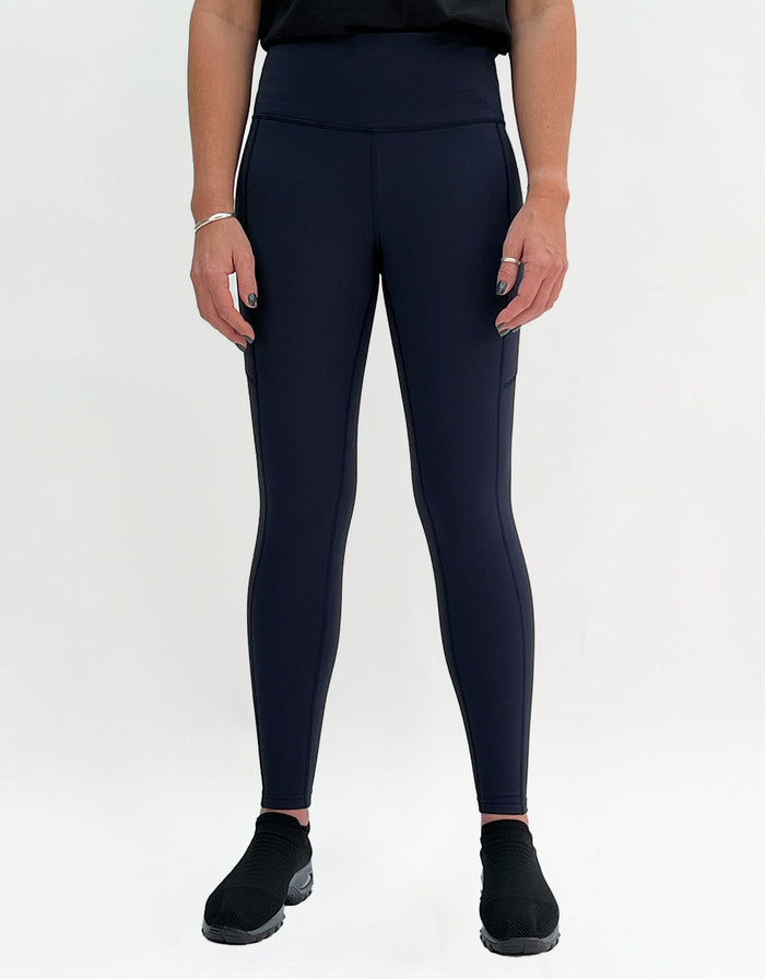 Navy Magic Winter-Lined Thermal Leggings