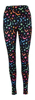 Neon Bats + Pockets-Adult Pocket Leggings