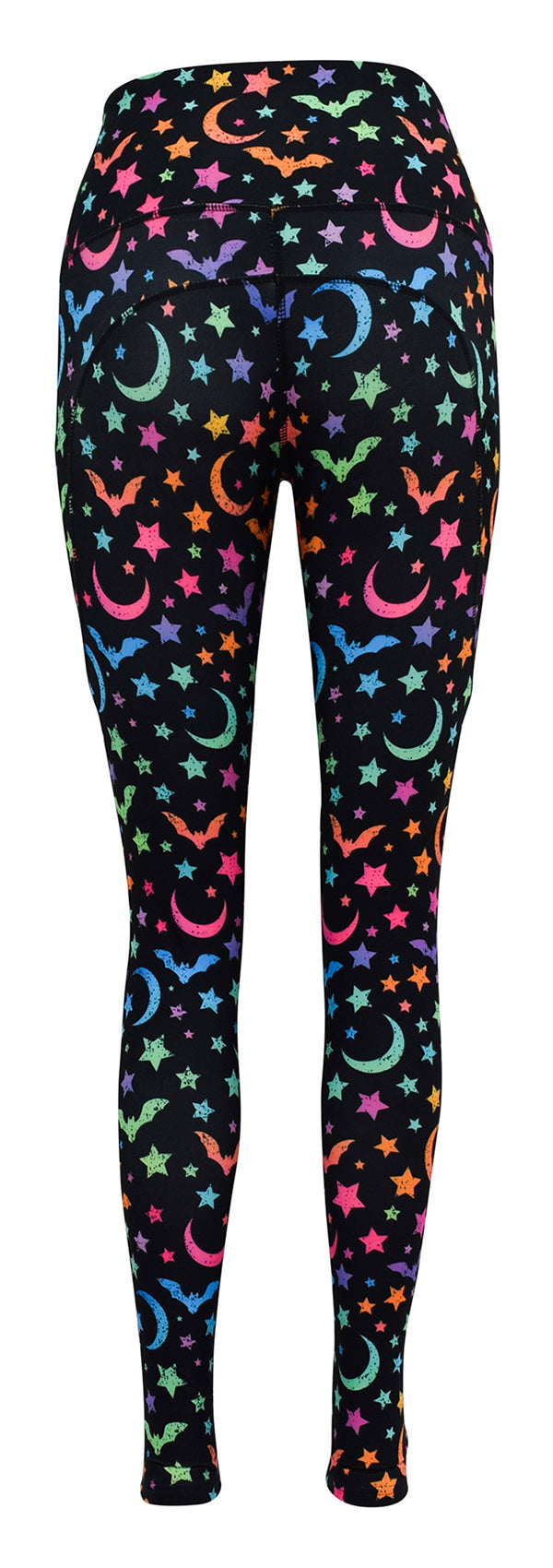 Neon Bats + Pockets-Adult Pocket Leggings