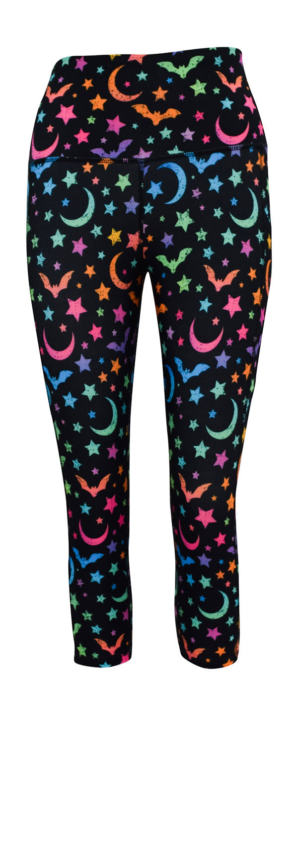 Neon Bats + Pockets-Adult Pocket Leggings