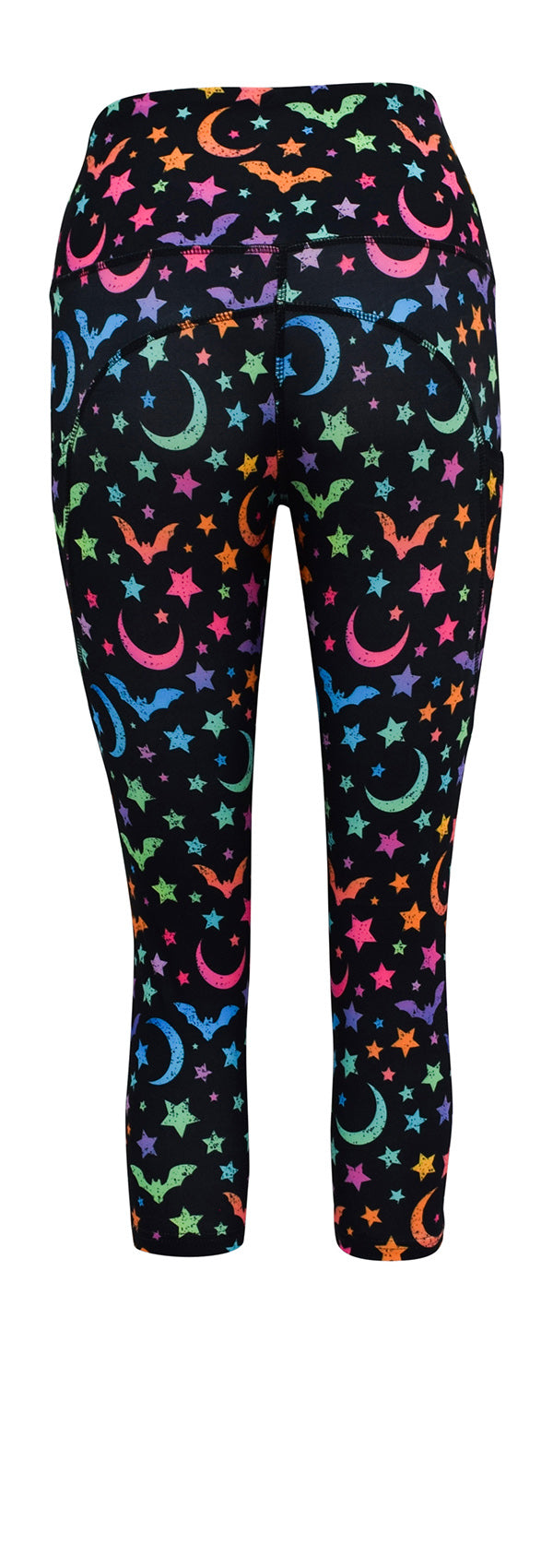 Neon Bats + Pockets-Adult Pocket Leggings