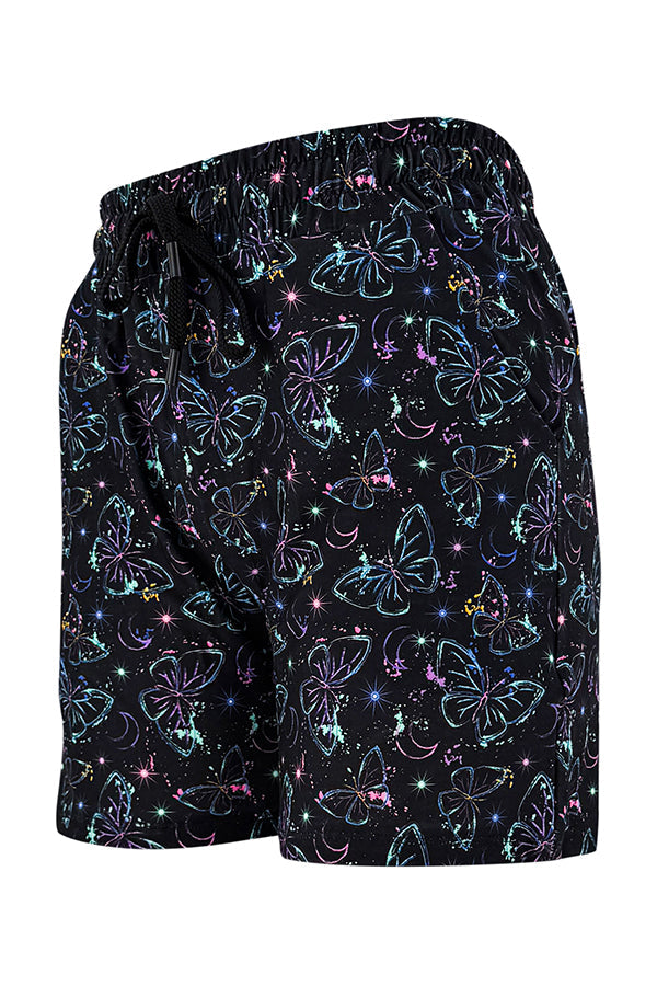 Neon Butterfly Jogger Shorts