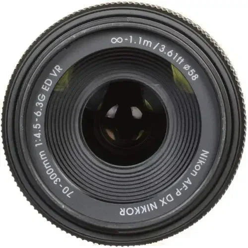 Nikon AF-P DX NIKKOR 70-300 mm f/4.5-6.3G ED VR Lens for DSLR Cameras (Black) (UNBOXED) - Unboxify